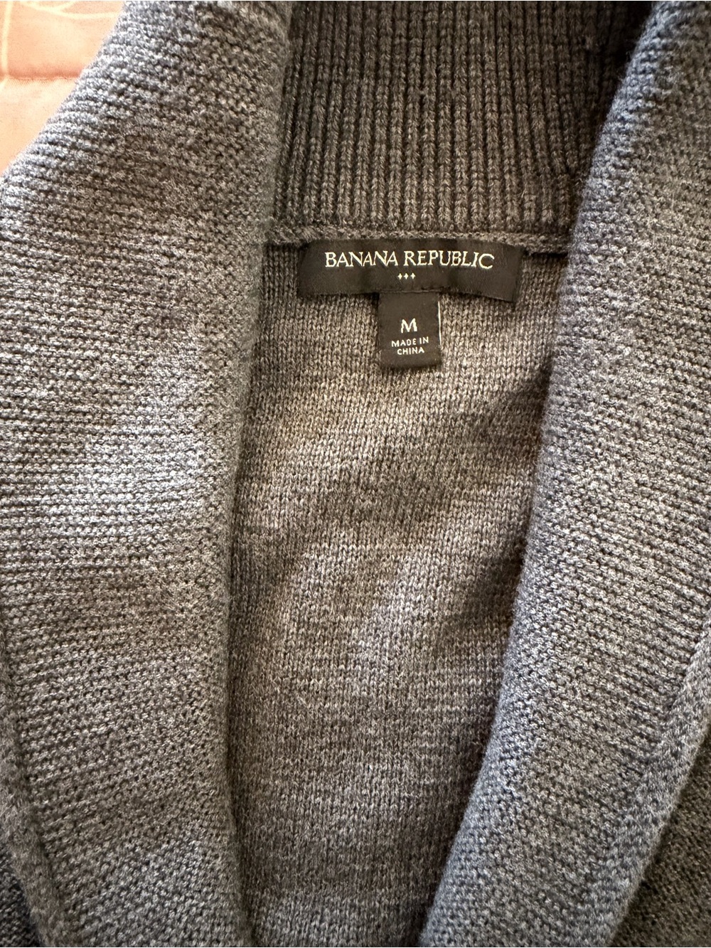 Banana Republic Men's Shawl Collar
Cardigan Sweater Gray Medium. 💯 Cotton, EUC - Picture 3 of 16